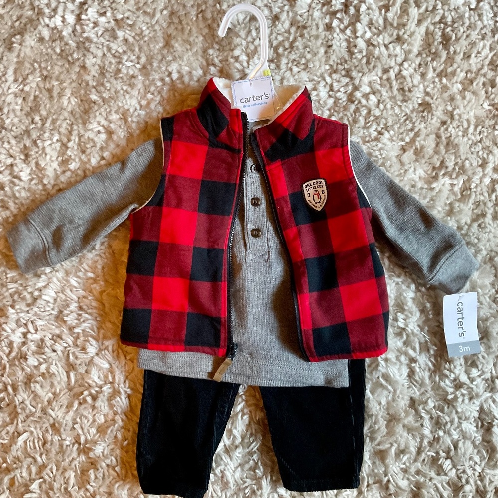Carter’s Three Piece Outfit, Boys, 3m (NWT)